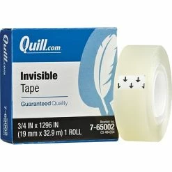 Outlet 👏 Quill Brand® Invisible Tape, 3/4" X 36 Yds., 144 Rolls (765002CS) 💯