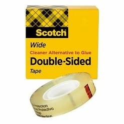 Buy 👏 Double Sided Clear Tape Scotch® Double Sided Tape, Wide Width, 1" X 36 Yds., 1/Roll (66511296) ⭐
