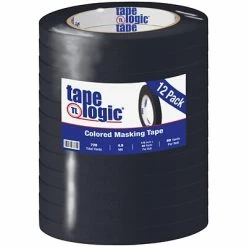 Cheapest 🎁 Tape Logic® Colored Masking Tape, 4.9 Mil, 1/2" X 60 Yds., Black, 12/Case (T93300312PKB) ⌛
