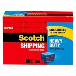 Best Sale 🎉 Hot Melt Tapes Scotch® Heavy-Duty Shipping Packing Tape, 1.88"W X 54.6 Yards, Clear, 18 Rolls (3850-18CP) 🎉