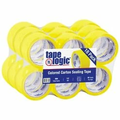 Outlet 🎁 Packing Tape Tape Logic® Carton Sealing Tape, 2.2 Mil, 2" X 55 Yds., Yellow, 18/Case (T90122Y18PK) 😀