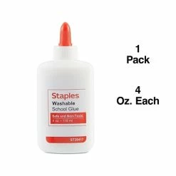 Best reviews of 👏 Glue & Glue Sticks Staples School WashableRemovable School Glue, 4 Oz., White (ST39417/39417) 🥰