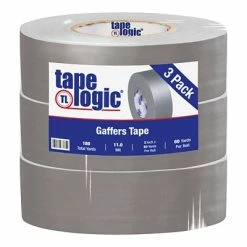 New 🌟 Tape Logic 2" X 60 Yds. X 11 Mil Gaffers Tape, Gray, 3/Pk ✨
