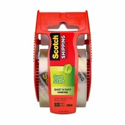 Promo 🥰 Tape Dispenser W Tape Scotch® Sure Start Shipping Packing Tape With Dispenser, 1.88" X 22.2 Yds., Clear (145) 🔥