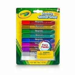 Outlet 🛒 Assorted Glue And Adhesives Crayola Glitter WashableRemovable Craft Glue, 1.69 Oz., Purple, 4/Pack (32737-PK4) ⌛
