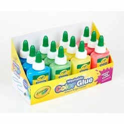Best deal 🤩 All Purpose & School Glue Crayola Non-toxic WashableRemovable School Glue, 4 Oz., Assorted, 12/Pack (69-9100) 🤩