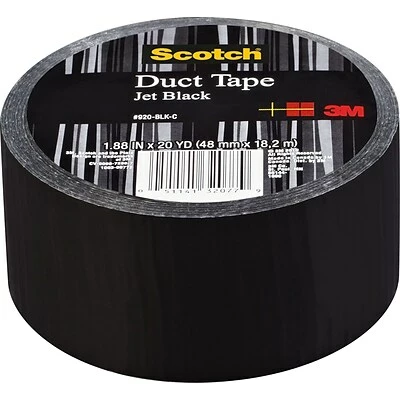 Outlet 💯 Scotch® Colored Duct Tape Scotch® Duct Tape, 1.88" X 20 Yds., Black (920-BLK-C) 🎉 1 Outlet 💯 Scotch® Colored Duct Tape Scotch® Duct Tape, 1.88" X 20 Yds., Black (920-BLK-C) 🎉
