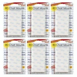 Best deal 🥰 Miller Studio Mounting Tabs Magic Mounts® Removable Chart Tabs, 1" X 1", 80 Per Pack, 3 Packs (MIL3227-3) ✔️