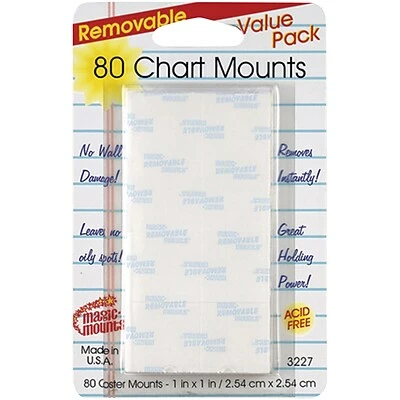 Best deal 🥰 Miller Studio Mounting Tabs Magic Mounts® Removable Chart Tabs, 1" X 1", 80 Per Pack, 3 Packs (MIL3227-3) ✔️ 2 Best deal 🥰 Miller Studio Mounting Tabs Magic Mounts® Removable Chart Tabs, 1" X 1", 80 Per Pack, 3 Packs (MIL3227-3) ✔️ - Image 2
