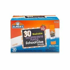New 👍 Elmer's School Glue Sticks, 0.24 Oz., Purple, 30/Pack (2159542) ❤️