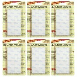 Cheapest 🥰 Miller Studio Mounting Tabs Magic Mounts® Chart Mounts, 1" X 1", 40 Per Pack, 6 Packs (MIL3226-6) 🔥