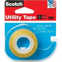 Best Sale 🤩 Clear Tape Scotch® Utility Tape, 1/2" X 22.22 Yds. (RK-2S) 😀