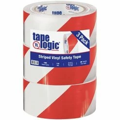 Outlet 🔥 Tape Logic™ Striped Vinyl Safety Tapes Tape Logic™ 2" X 36 Yds. Striped Vinyl Safety Tape, Red/White, 3/Pack ✔️
