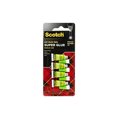 Discount 😍 Scotch® Single Use Super Glue, 0.17 Oz., 4/Pack (AD119) 🧨 1 Discount 😍 Scotch® Single Use Super Glue, 0.17 Oz., 4/Pack (AD119) 🧨