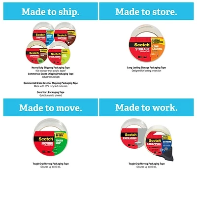 Deals ✔️ Packaging Tape Scotch® Commercial Grade Shipping Packing Tape, 1.88" X 54.6 Yds., Clear, 6 Rolls (3750-6) 🧨 2 Deals ✔️ Packaging Tape Scotch® Commercial Grade Shipping Packing Tape, 1.88" X 54.6 Yds., Clear, 6 Rolls (3750-6) 🧨 - Image 2