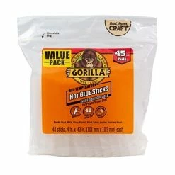 Flash Sale 🛒 Glue & Glue Sticks Gorilla Glue Sticks, Clear/Opaque, 45/Pack (3034502) 🤩