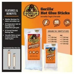 Flash Sale 🛒 Glue & Glue Sticks Gorilla Glue Sticks, Clear/Opaque, 45/Pack (3034502) 🤩 -Tape Fasteners & Adhesives Sales unnamed file 452