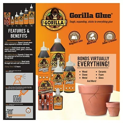 Outlet 🎁 Adhesives Glues Gorilla Original Glue, 2 Oz. (5000212) 😍 5 Outlet 🎁 Adhesives Glues Gorilla Original Glue, 2 Oz. (5000212) 😍 - Image 5