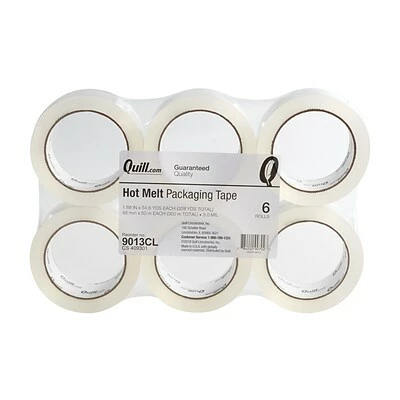 Best Pirce 👍 Quill Brand® Hot Melt Shipping Packaging Tape; 3.0 Mil, 2" X 55 Yds, Clear, 6/Pack (F221/9013CL) 🛒 1 Best Pirce 👍 Quill Brand® Hot Melt Shipping Packaging Tape; 3.0 Mil, 2" X 55 Yds, Clear, 6/Pack (F221/9013CL) 🛒
