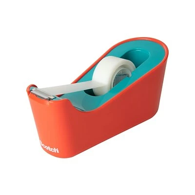 Wholesale ❤️ Scotch® Transparent Tape & Dispenser Scotch® Desktop Tape Dispenser, Coral/Teal (MMMC18LAVO) ⌛ 1 Wholesale ❤️ Scotch® Transparent Tape & Dispenser Scotch® Desktop Tape Dispenser, Coral/Teal (MMMC18LAVO) ⌛