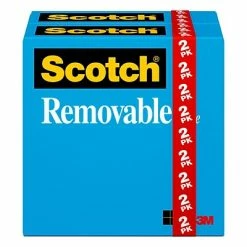 Buy 😀 Scotch® Removable Invisible Tape, 3/4" X 36 Yds., 2 Rolls (811) ✔️