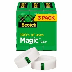 Brand new 🥰 Scotch® Magic™ Invisible Tape Refill, 3/4" X 27.77 Yds., 3 Rolls (810K3) ❤️