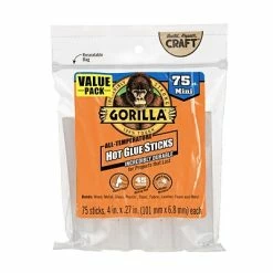Hot Sale 💯 Glue & Glue Sticks Gorilla Glue Sticks, Clear/Opaque, 75/Pack (3027502) 🤩