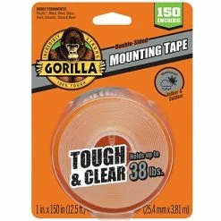 New 🔥 Gorilla Tough & Clear Double-Sided Mounting Tape, 1" X 150" (6036002) ❤️