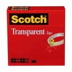 Flash Sale 🎉 Clear Tape Scotch® Transparent Tape Refill, 1/2" X 72 Yds., 2 Rolls (600-2P12-72) ✔️
