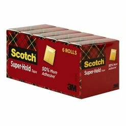 Flash Sale 🌟 Clear Tape Scotch® Super-Hold Tape Refill, Transparent, Crystal Clear Clarity Finish, 3/4" X 27.77 Yds., 1" Core, 6 Rolls (700K6) 🔥 -Tape Fasteners & Adhesives Sales unnamed file 673