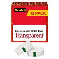 Best reviews of ✔️ Clear Tape Scotch® Transparent Tape Refill, 3/4" X 27.77 Yds., 12 Rolls (600K12) 🎉