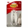 Flash Sale 👏 Command™ Decorative Hooks Command™ Large Traditional Hook, Brushed Nickel, 1 Hook, 2 Strips/Pack (17053BN-EF) 🥰