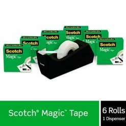 Best Sale 💯 Scotch® Magic™ Invisible Tape With Desktop Refillable Dispenser, 3/4" X 27.7 Yds., 6 Rolls (810KC38) 🤩 -Tape Fasteners & Adhesives Sales unnamed file 72
