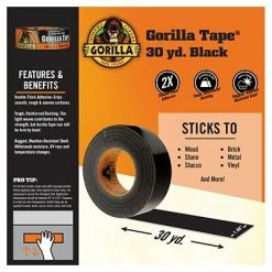 Cheap 🧨 Gorilla Duct Tape, 1.88" X 30 Yds., Black (105629) 🧨 16 Cheap 🧨 Gorilla Duct Tape, 1.88" X 30 Yds., Black (105629) 🧨 -Tape Fasteners & Adhesives Sales unnamed file 776