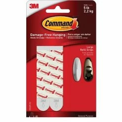 New ✨ Command™ Adhesive Hooks Command™ Large Refill Strips, White, 6/Pack 🔔