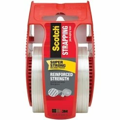 Best deal ❤️ Tape Dispenser W Tape Scotch® Reinforced Strength Shipping Strapping Tape With Dispenser, 1.88" X 10 Yds., Clear (50) ⌛