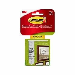 Cheapest 🌟 Command™ Picture Hanging And Poster Strips Command™ Medium Picture Hanging Strips, White, 12/Pack (17204-12ES) 🌟
