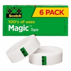 Promo ✨ Scotch® Magic™ Invisible Tape Refill, 3/4" X 27.77 Yds., 6 Rolls (810K6) 💯