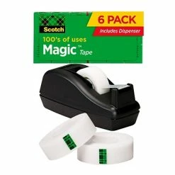 Discount ⭐ Scotch® Magic™ Invisible Tape, 3/4" X 27.77 Yds., 6 Rolls (810C40BK) 🤩