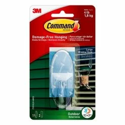 Brand new 🔔 Command™ Outdoor Hooks Command™ Outdoor Large Window Hook, Clear (17093CLR-AWES) 😀