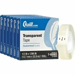 Wholesale 🧨 Quill® Transparent Tape Quill Brand® Transparent Tape, 1/2" X 36 Yds., 6 Rolls (765003) 🔥