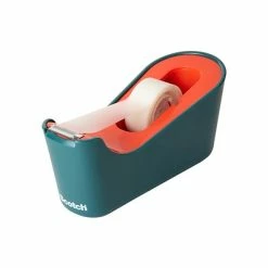 Best Sale ✨ Scotch® Transparent Tape & Dispenser Scotch® Desktop Tape Dispenser, Green/Orange (MMMC18MNTO) 😉