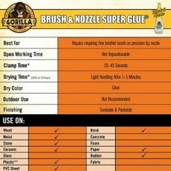 Flash Sale 😉 Adhesives Glues Gorilla Brush & Nozzle Super Glue, 0.35 Oz. (7500101) ⌛ 15 Flash Sale 😉 Adhesives Glues Gorilla Brush & Nozzle Super Glue, 0.35 Oz. (7500101) ⌛ -Tape Fasteners & Adhesives Sales unnamed file 999